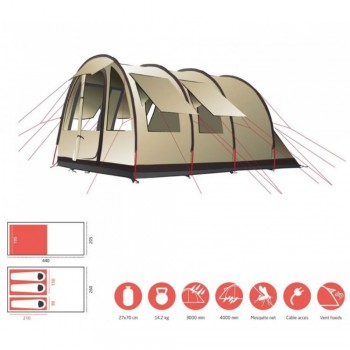 Палатка кемпинговая 3-х местная Terbo Mir & Camping H-3-30