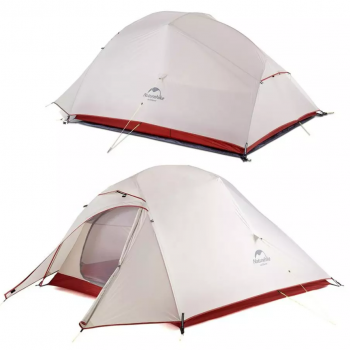 Палатка Naturehike Cloud Up Si 3-местная, алюминиевый каркас, сверхлегкая, серо-красная