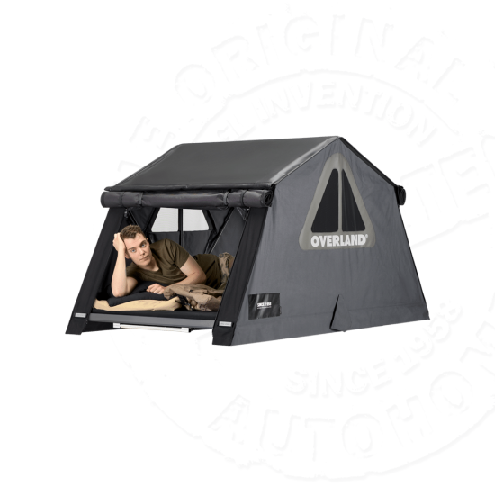 Палатка на крышу автомобиля AUTOHOME OVERLAND LARGE, тент карбон, лестница 220 мм