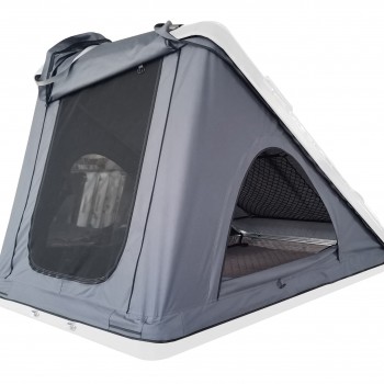 Палатка на крышу автомобиля РИФ Hard RT05-125W, корпус белый, тент светло-серый, 210х125х150