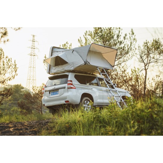 Палатка на крышу автомобиля РИФ Hard RT03-165W, корпус белый, тент серый