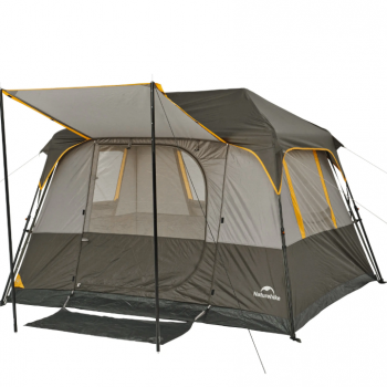 Палатка Naturehike Cape 5.2, 4-местная, быстросборная, серо-коричневая