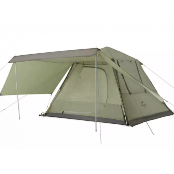 Палатка Naturehike Ango 3-местная, быстросборная, снежная юбка, зеленая