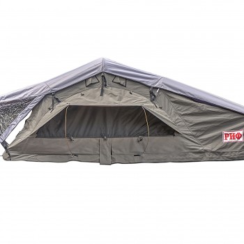 Палатка на крышу автомобиля РИФ Soft RT02-120 PRO, тент серый, 120х(240+70)х115 см