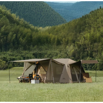 Палатка Naturehike Village 13 Ultimate Edition автоматическая 5-8-местная, с верандой, коричневая