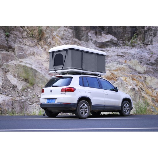 Палатка на крышу автомобиля РИФ Hard RT04-125W, корпус белый, тент серый 210х125х150