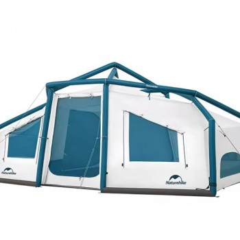 Палатка Naturehike Lingfeng Air 12.0 2-местная, быстросборная, надувной каркас, бело-голубая