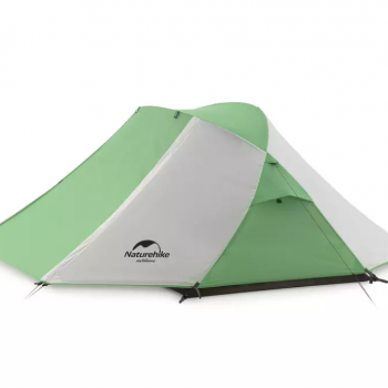 Палатка Naturehike Butterfly 2-местная, алюминиевый каркас, бело-зеленая