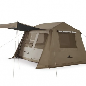 Палатка Naturehike Village 6.0 II поколения 4-местная, быстросборная, коричневая