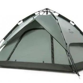 Палатка Naturehike 3-местная, быстросборная, серо-зеленая