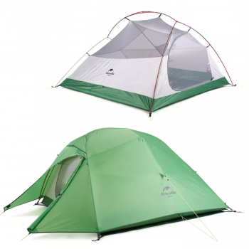 Палатка Naturehike Cloud Up 3-местная, алюминиевый каркас, сверхлегкая, зеленая