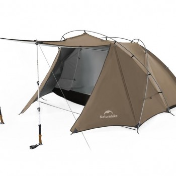 Палатка Naturehike Hillock 6, 2-местная, коричневая