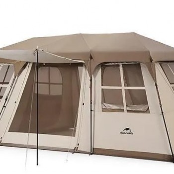 Палатка Naturehike Village 17, 4-местная, автоматическая, алюминиевый каркас, коричневая