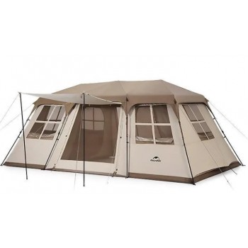 Палатка Naturehike Village 17, 4-местная, автоматическая, алюминиевый каркас, коричневая