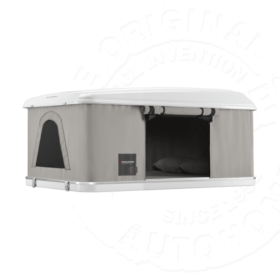 Палатка на крышу автомобиля AUTOHOME MAGGIOLINA AIRLANDER PLUS SMALL, серый тент, лестница 215 мм