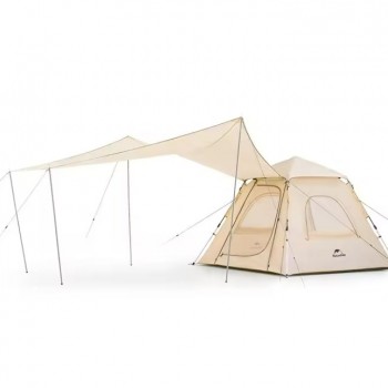 Палатка Naturehike Ango 3-местная, быстросборная, бежевая, со стойками