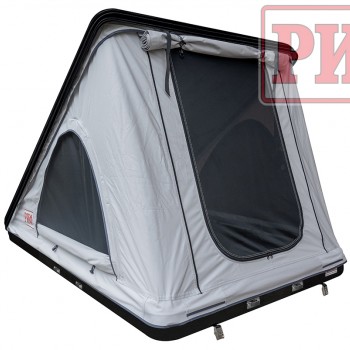 Палатка на крышу автомобиля РИФ Hard RT05-125, корпус черный, тент светло-серый, 210х125х150