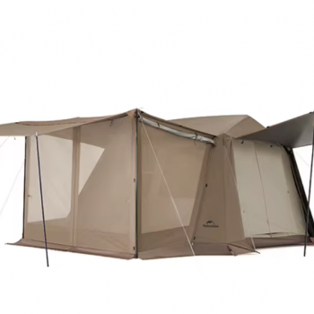 Палатка Naturehike Village 6.0 II поколения 4-местная, быстросборная, с верандой, коричневая