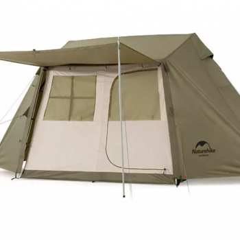 Палатка Naturehike Village 5.0 4-местная, алюминиевый каркас, снежная юбка, зеленая
