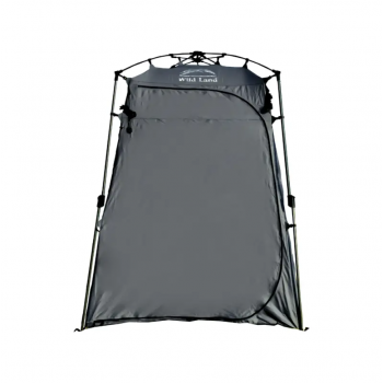 Палатка Wild Land душ-туалет, быстросборная, алюминиевый каркас, серо-зеленая