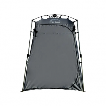 Палатка Wild Land душ-туалет, быстросборная, алюминиевый каркас, серо-зеленая