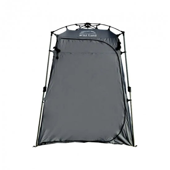 Палатка Wild Land душ-туалет, быстросборная, алюминиевый каркас, серо-зеленая