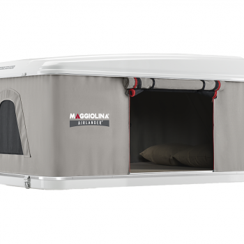 Палатка на крышу автомобиля AUTOHOME MAGGIOLINA AIRLANDER PLUS SMALL, серый тент, лестница 215 мм
