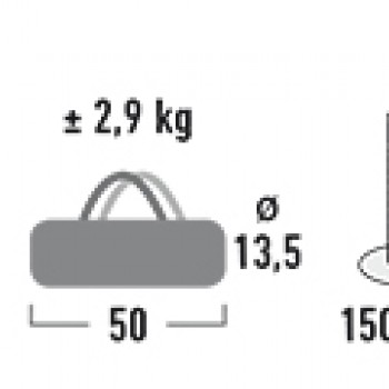 Палатка High Peak Ontario 3 305х180х120 см. (Синий/серый)
