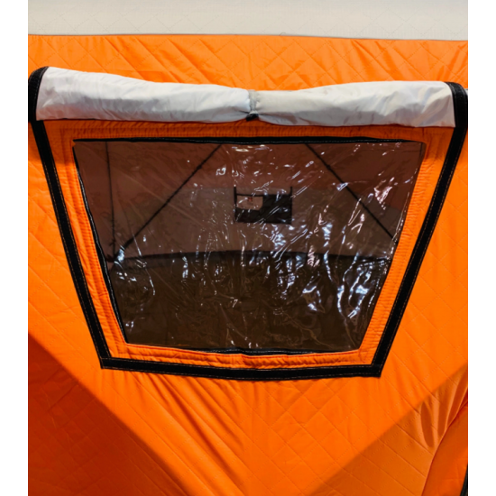 Палатка зимняя (220*220*215) оранжевая с серым