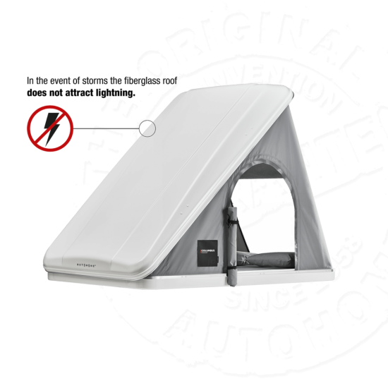 Палатка на крышу автомобиля AUTOHOME COLUMBUS VARIANT SMALL, тент серый, лестница 215 мм