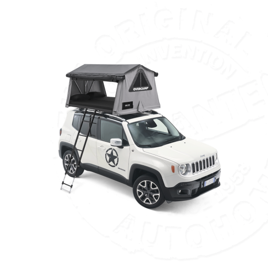Палатка на крышу автомобиля AUTOHOME OVERCAMP SMALL, тент карбон, лестница 215 мм