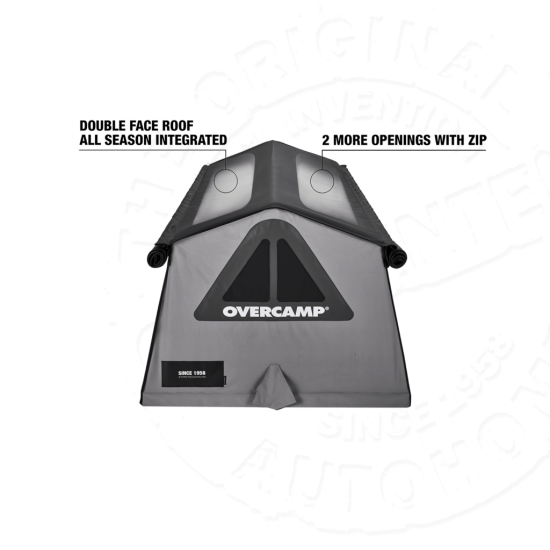 Палатка на крышу автомобиля AUTOHOME OVERCAMP SMALL, тент карбон, лестница 215 мм