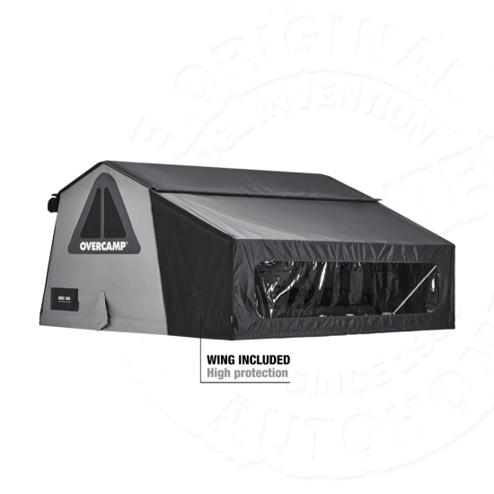Палатка на крышу автомобиля AUTOHOME OVERCAMP SMALL, тент карбон, лестница 215 мм