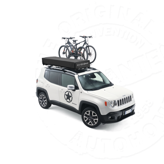 Палатка на крышу автомобиля AUTOHOME OVERCAMP SMALL, тент карбон, лестница 215 мм