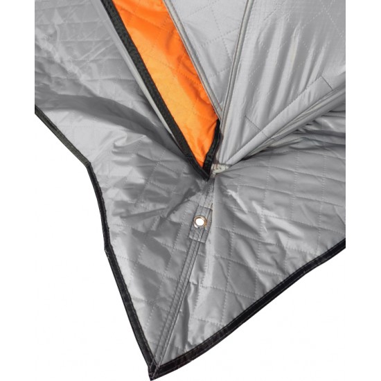Палатка зимняя (240*240*210) оранжевая с серым
