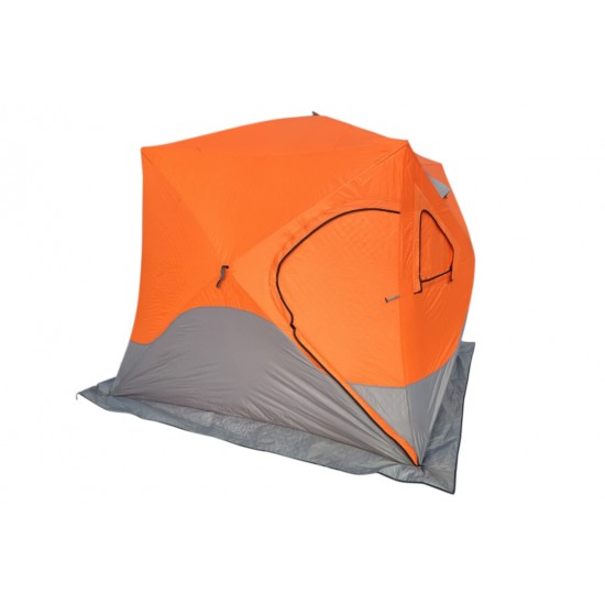 Палатка зимняя (240*240*210) оранжевая с серым