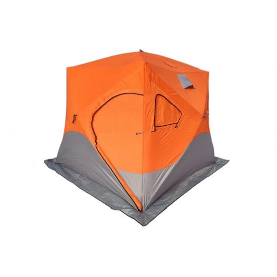 Палатка зимняя (240*240*210) оранжевая с серым