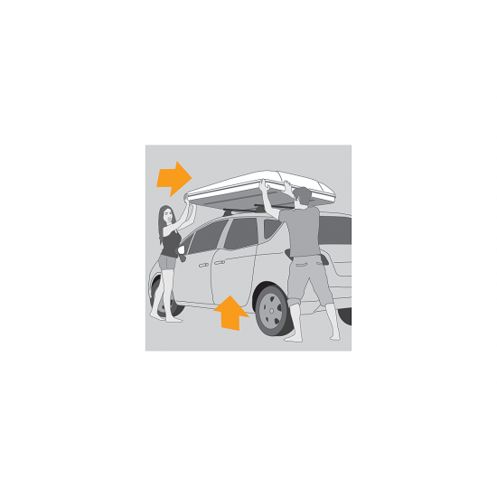 Палатка на крышу автомобиля AUTOHOME MAGGIOLINA GRAND TOUR SMALL 360 BLACK STORM, чёрный тент