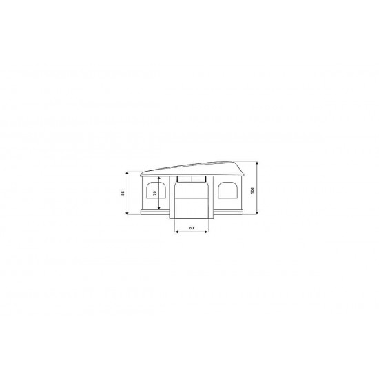 Палатка на крышу автомобиля AUTOHOME MAGGIOLINA GRAND TOUR SMALL 360 BLACK STORM, чёрный тент