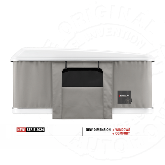 Палатка на крышу автомобиля AUTOHOME MAGGIOLINA AIRLANDER PLUS SMALL, серый тент, лестница 215 мм