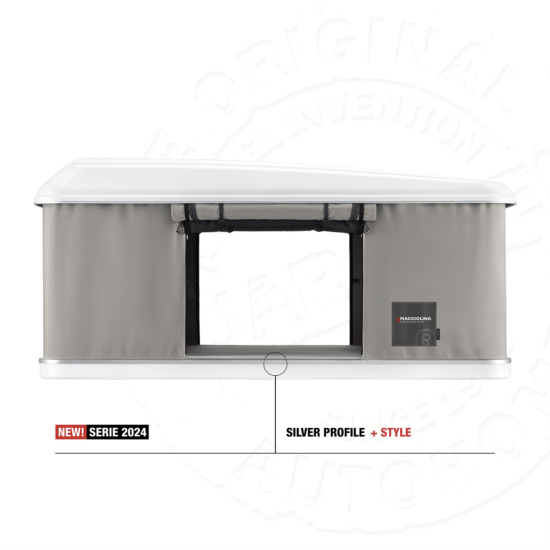 Палатка на крышу автомобиля AUTOHOME MAGGIOLINA AIRLANDER PLUS SMALL, серый тент, лестница 215 мм