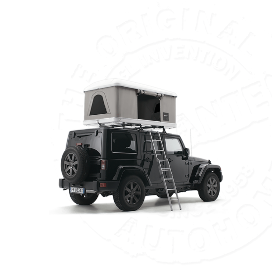 Палатка на крышу автомобиля AUTOHOME MAGGIOLINA AIRLANDER PLUS SMALL, серый тент, лестница 215 мм