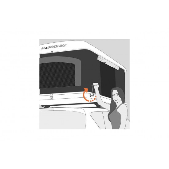 Палатка на крышу автомобиля AUTOHOME MAGGIOLINA GRAND TOUR LARGE 360 BLACK STORM, чёрный тент