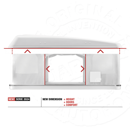 Палатка на крышу автомобиля AUTOHOME MAGGIOLINA GRAND TOUR LARGE 360 BLACK STORM, чёрный тент