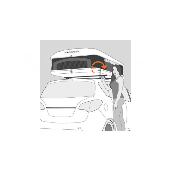 Палатка на крышу автомобиля AUTOHOME MAGGIOLINA GRAND TOUR LARGE 360 BLACK STORM, чёрный тент