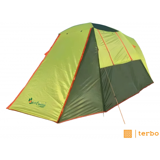 Палатка 4 местная двухслойная с тамбуром Тербо 1-860 Палатка 4 местная двухслойная с тамбуром Тербо 1-860 изображение