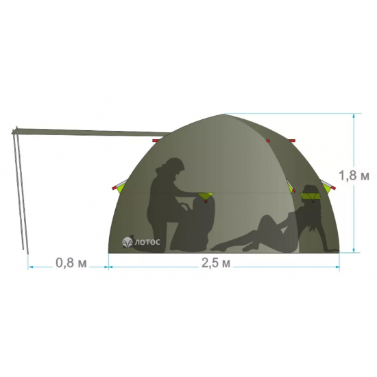 Летняя 3 местная автоматическая палатка Лотос 3 Саммер фото