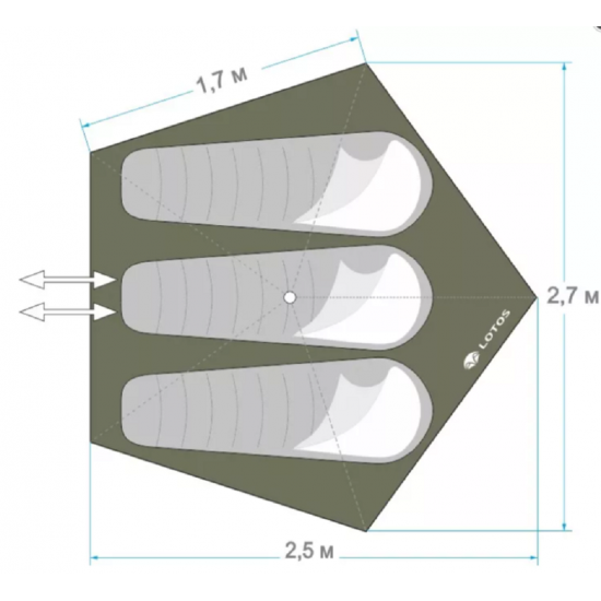 Летняя 3 местная автоматическая палатка Лотос 3 Саммер фото