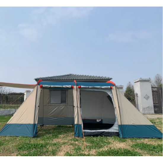 4 местная высокая палатка с большим тамбуром для кемпинга и рыбалки Terbo Mir 019-4 фотография