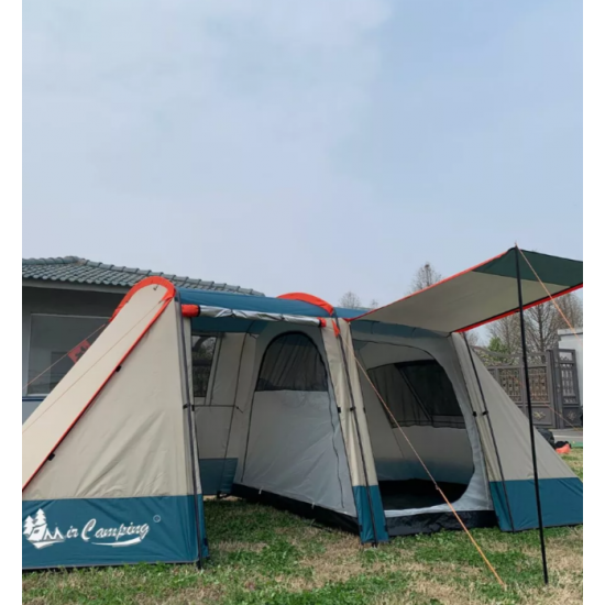 4 местная высокая палатка с большим тамбуром для кемпинга и рыбалки Terbo Mir 019-4 фотография